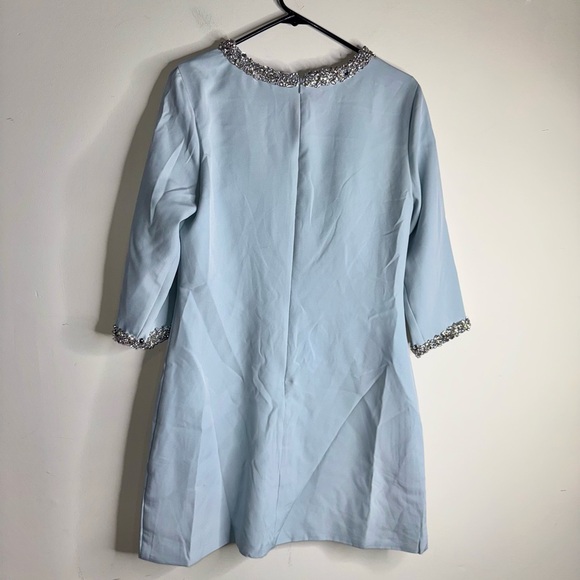 Mac Duggal Light Blue Embellished Midi Dress - Picture 4 of 10